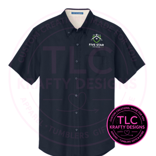 Five Star Homes Embroidered Button-Up Shirt – Custom Company Logo Work Uniform