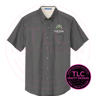 Five Star Homes Embroidered Button-Up Shirt – Custom Company Logo Work Uniform