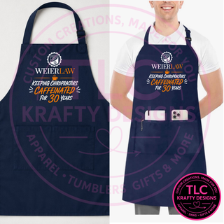 Weier Law Custom Logo Apron – Personalized Business Bib Apron with Pockets