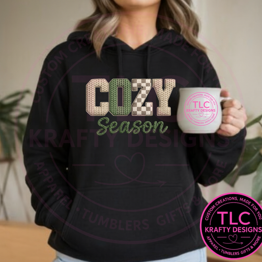Cozy Season Textured Look T-Shirt or Sweatshirt – Neutral Winter Cozy Adult Apparel