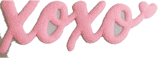 XOXO Chenille Patch close-up