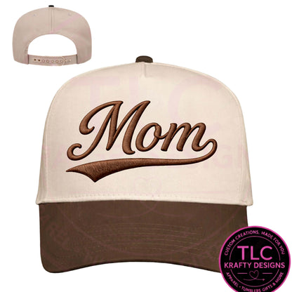 Mom Script Embroidered Hat