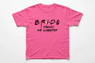 Bride I Found My Lobster design on Azalea t-shirt flat-lay