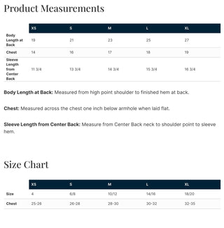 Port & Company PC147Y size chart - youth sizes