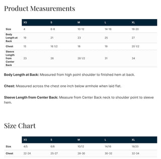 Sport-Tek YST255 size chart - youth sizes