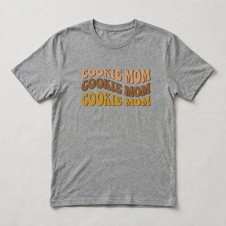 CK11 Cookie Mom Shirt, Sport Grey flat-lay mockup