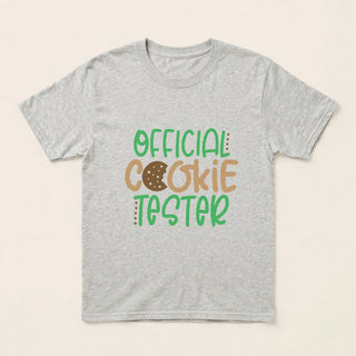 CK6 Official Cookie Tester design flat-lay on Sport Grey tee