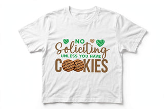 CK7 No Soliciting Unless Cookies design on White short-sleeve t-shirt