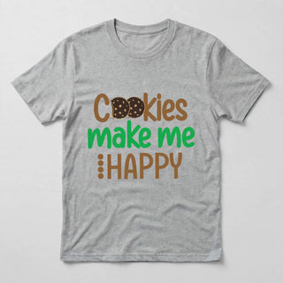 CK9 Cookies Make Me Happy Alt Shirt, Sport Grey flat-lay mockup