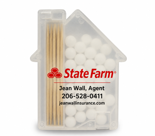 Branded House-Shaped Mint & Toothpick Holder – Add Your Own Business Logo (150 Piece Minimum)