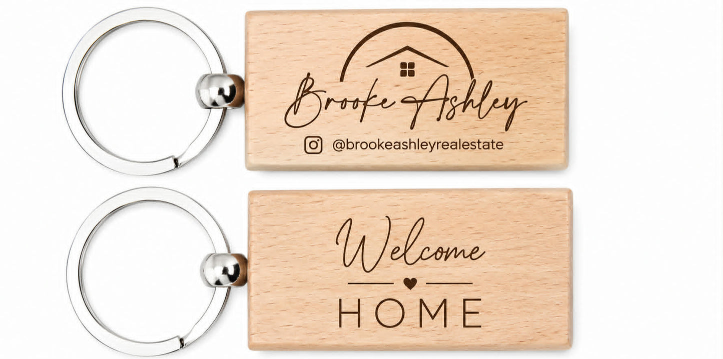 Brooke Ashley Real Estate Personalized Keychain – Custom Business Swag