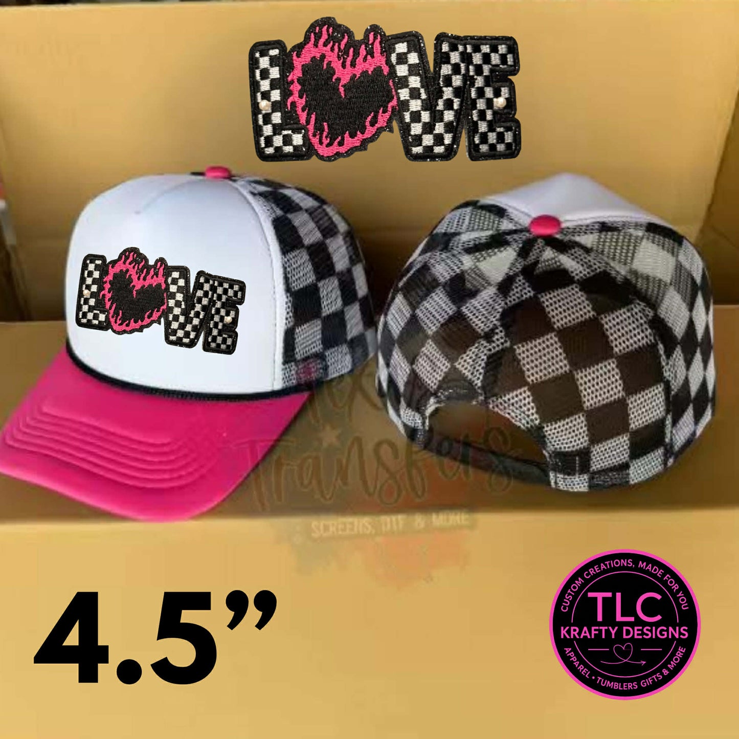 LOVE Sequin Hat Patch