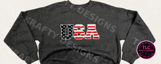 USA Patch Sweatshirt - Dark Heather