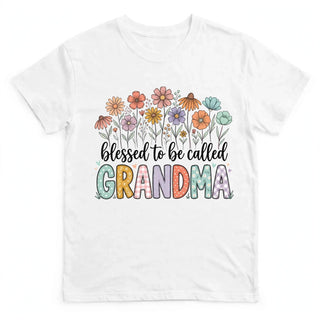 GR2 blessed grandma design on white t-shirt