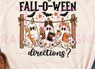 Ghost teacher Halloween shirt - Are you Fall-O-Ween directions?