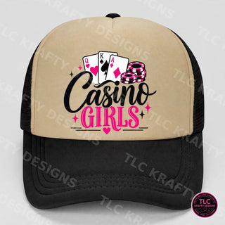 Casino Girls casino trucker hat in Natural / Black