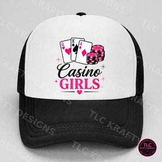 Casino Girls casino trucker hat in White / Black