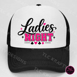 Ladies Night trucker hat white