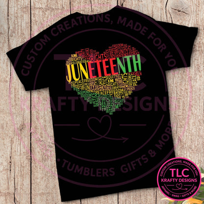 Juneteenth Heart Design – Black History Apparel