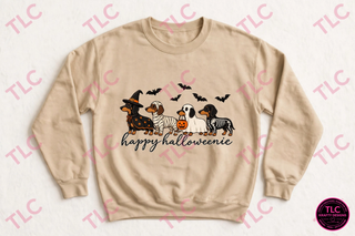 Happy Halloweenie Shirt, Dachshund Halloween Tee, Wiener Dog Halloween Shirt, Dog Lover Halloween Gift, Funny Halloween Tee - Gildan mockup