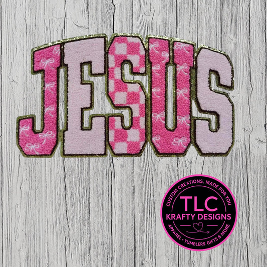 XL Jesus Chenille Patch – Faith Iron-On / Sew-On Applique CK