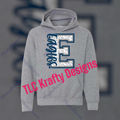 Lindbergh High School Navy "E" Logo Sweatshirt - Custom Team Spirit Wear