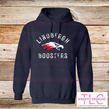Lindbergh High School Boosters Sweatshirt (Distressed) - Custom Team Spirit Wear