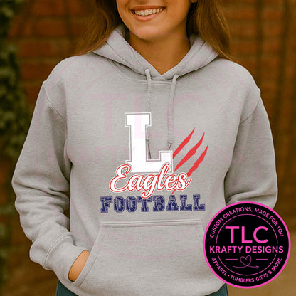 Lindbergh High School Eagles Football Scratches Sweatshirt - Custom Team Spirit Wear