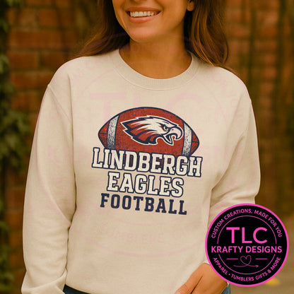 Lindbergh High School Eagles Football Logo Sweatshirt - Custom Team Spirit Wear