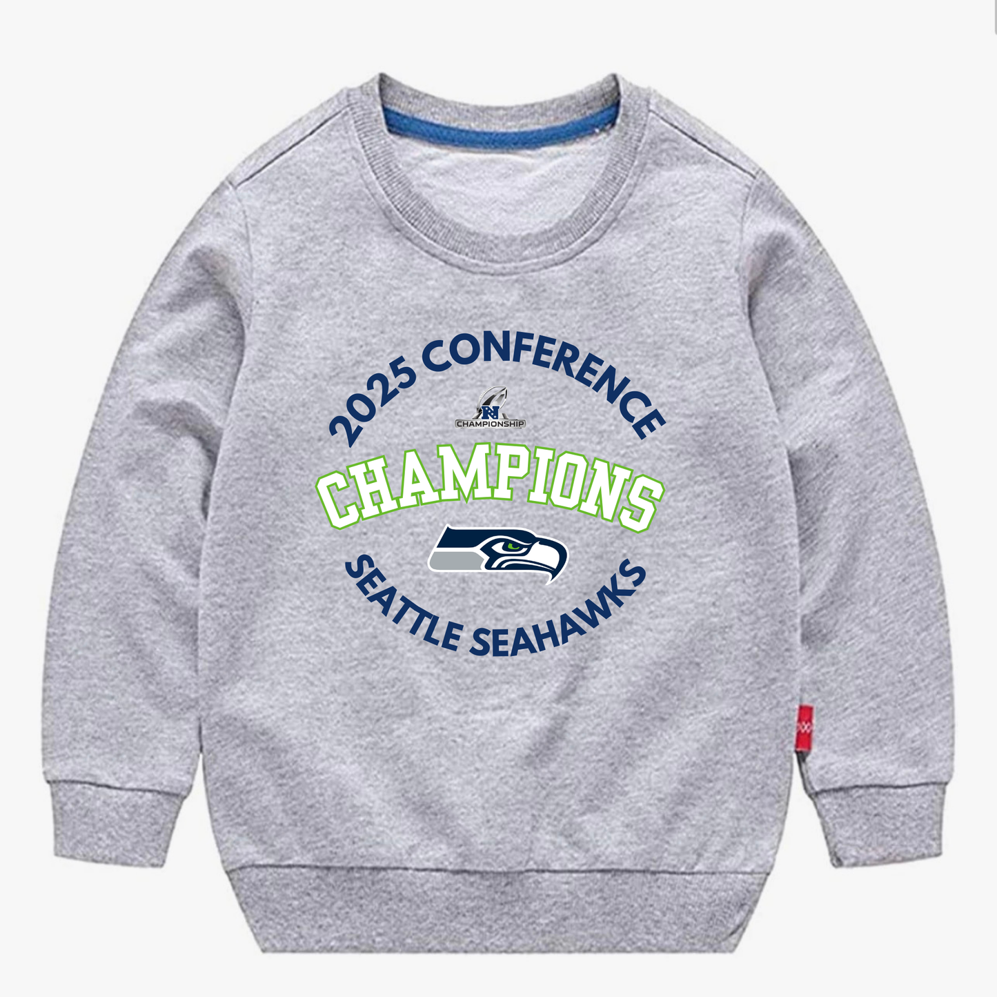 Seattle Football 2025 Conference Champions Circular Graphic Navy – Seattle Sports T-Shirt or Sweatshirt
