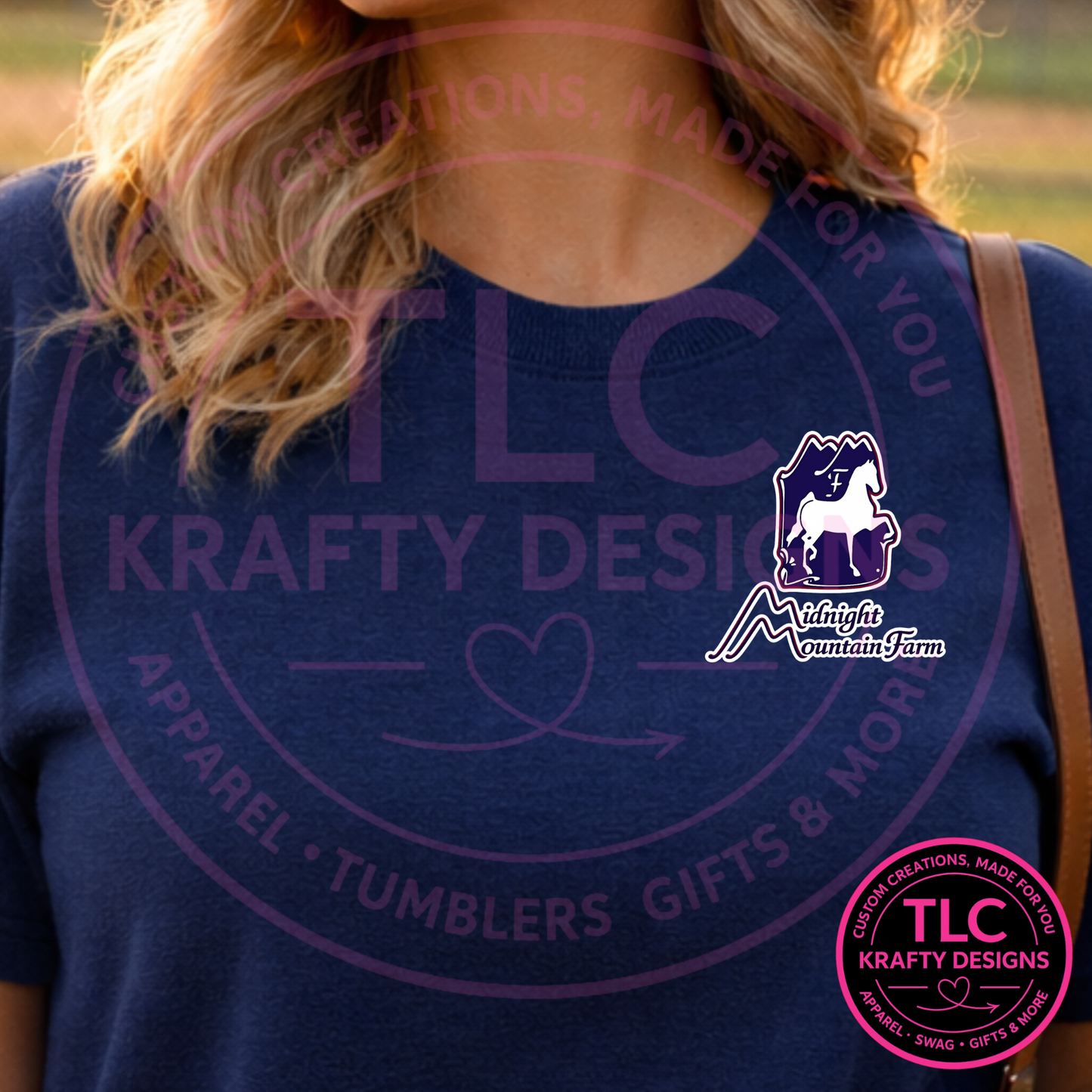 Midnight Mountain Farm Logo Design – Custom Business Apparel