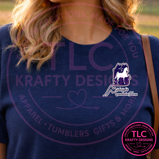 Midnight Mountain Farm Logo Design – Custom Business Apparel
