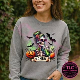 Mombie Shirt, Skeleton Mom Halloween Tee, Funny Mom Halloween Shirt, Spooky Mama Sweatshirt, Halloween Gift for Mom - Comfort Colors mockup