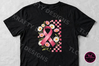 CARE1 floral ribbon product photo - black tee