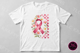 CARE1 floral ribbon product photo - white tee