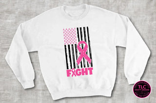 CARE2 fight flag product photo - white crewneck