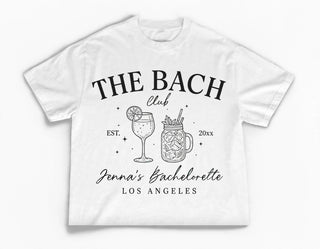 Personalized Bachelorette Shirts, The Bach Club Tee, Custom Bridal Party Gift