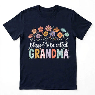 GR2 blessed grandma design on navy t-shirt