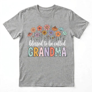 GR2 blessed grandma design on sports gray t-shirt
