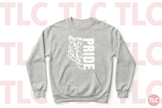 Tigers Pride Sweatshirt, Tiger Head Crewneck, School Spirit Shirt, Tigers Fan Gift