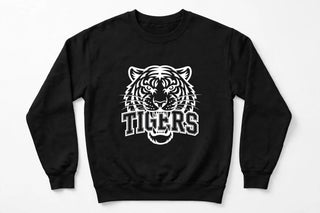 Tigers Head Sweatshirt, Tigers Crewneck, School Spirit Gift