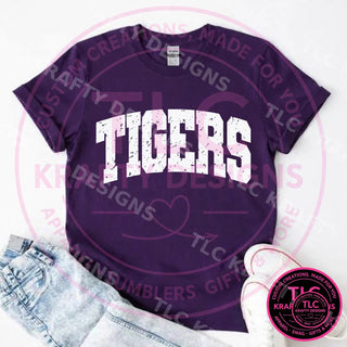 Distressed TIGERS Sweatshirt, Tigers Crewneck, School Spirit Gift