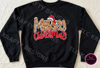 Cookie Letters Merry Christmas Patch Sweatshirt - Black