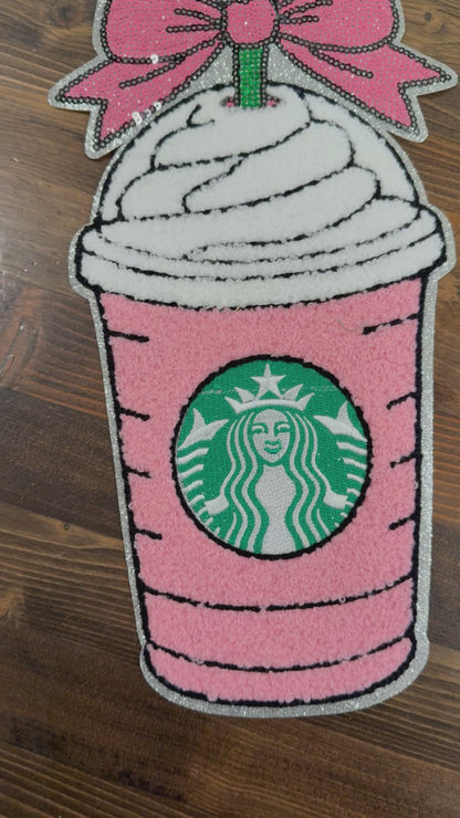 Pink Coffee Cup Chenille Shirt or Sweatshirt – Cute Coffee Lover Apparel | Cozy Statement Top