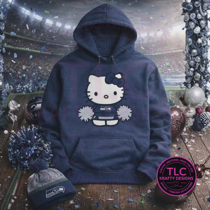 Football Player Kitty Shirt or Sweatshirt – Fan-Inspired Game Day Apparel