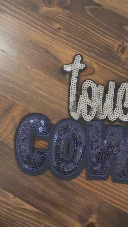 XL Touchdown Cowboys Sequin Patch – Sporty Iron-On / Sew-On Applique CK preorder