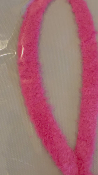 Fuzzy Chenille Love Patch – Valentine Iron-On / Sew-On Applique CK