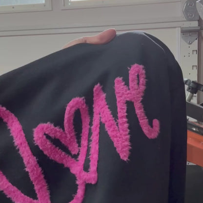 Fuzzy Chenille Love Patch – Valentine Iron-On / Sew-On Applique CK