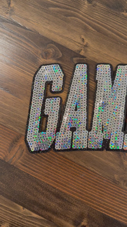 GAMEDAY Patch – Varsity Letter Game Day Patch for Jackets, Sweatshirts & Fan Apparel
