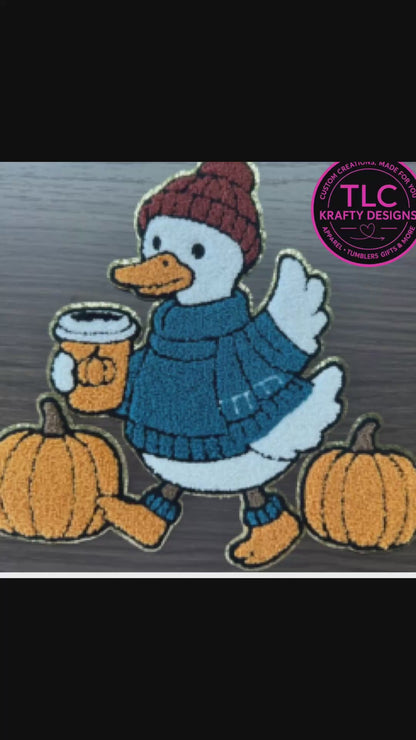 Fall Duck Sweatshirt, Pumpkin Coffee Duck Crewneck or Hoodie, Cute Autumn Sweatshirt